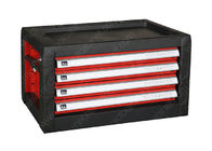 Stalowa wielofunkcyjna skrzynka narzędziowa Górna szafka, czerwona czarna metalowa komoda z szufladami