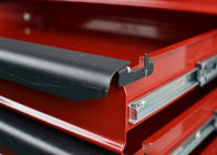 Red Heavy Duty Storage Metal Toolbox Toolbox Na kółkach Zamykany