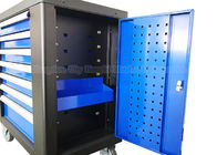 770mm 7 szuflad 30-calowa środkowa niebieska szafka na narzędzia na kółkach Skrzynka narzędziowa na kółkach