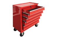24 &quot;5 szufladowa czerwona skrzynka narzędziowa na kółkach Schowek na narzędzia Spcc Cold Steel Z Matą EVA
